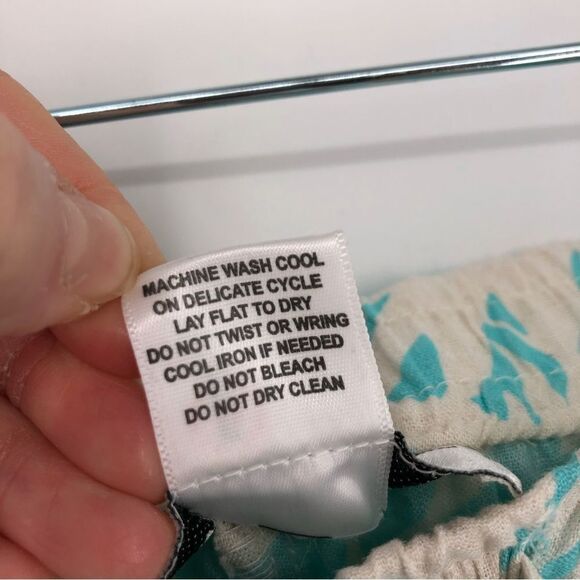 Vtg Cathy Daniels 100% Linen Pants Womens XL Cropped Pull On Leaf Print Pockets - Picture 6 of 13